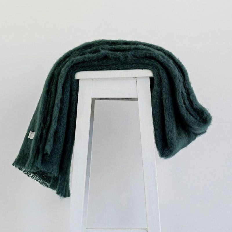 Windermere Mohair Throw 185 x 130cm in bottle