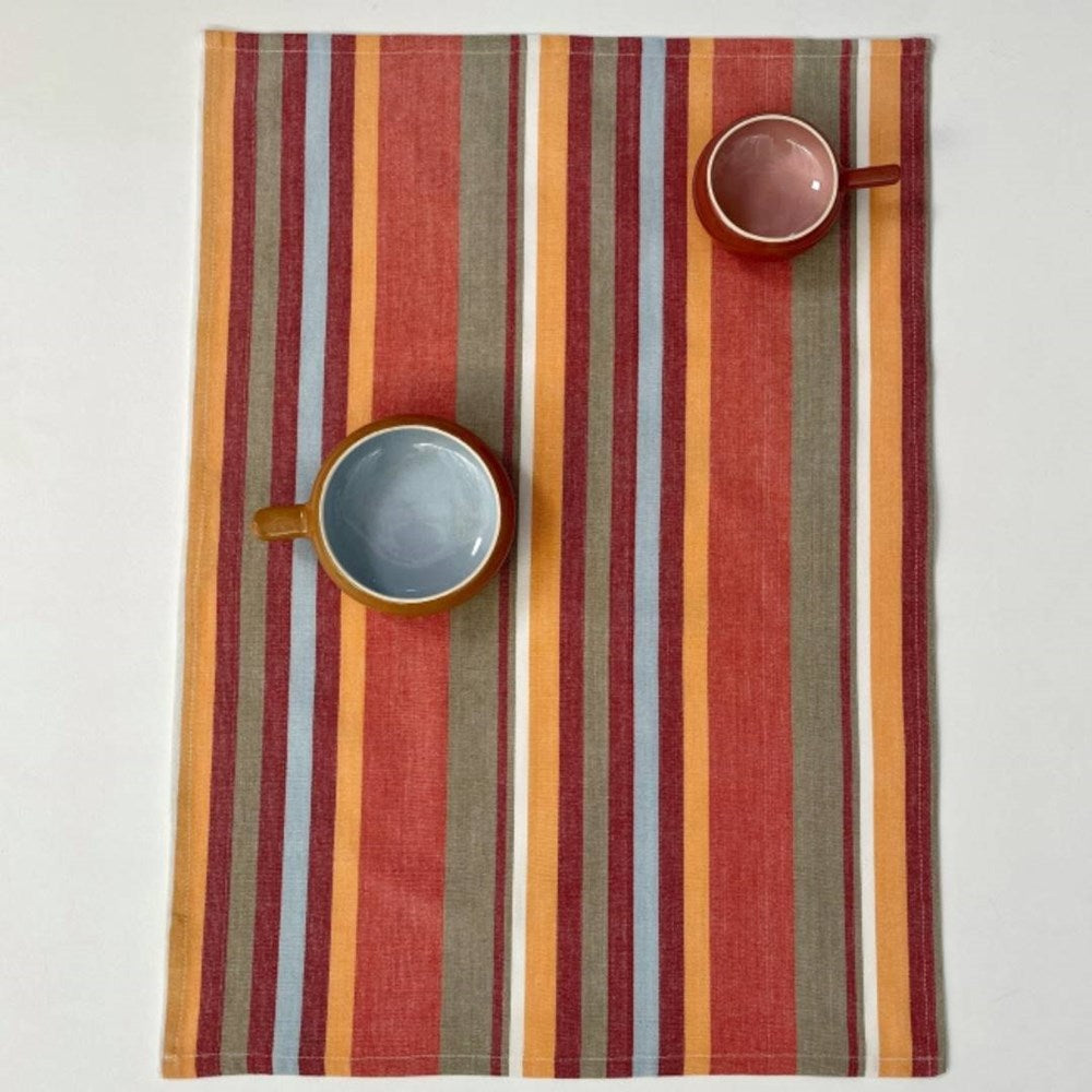 Terracotta Stripe Tea Towel