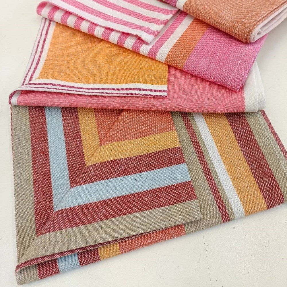 Terracotta Stripe Tea Towel