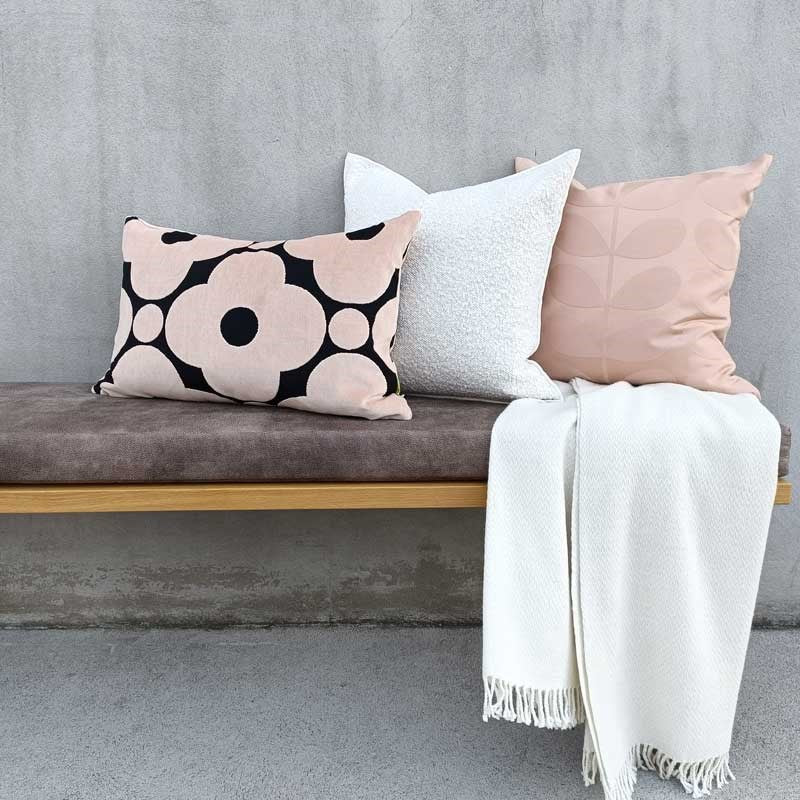 Jacquard Stem Cushion Cover 50cm in tea rose