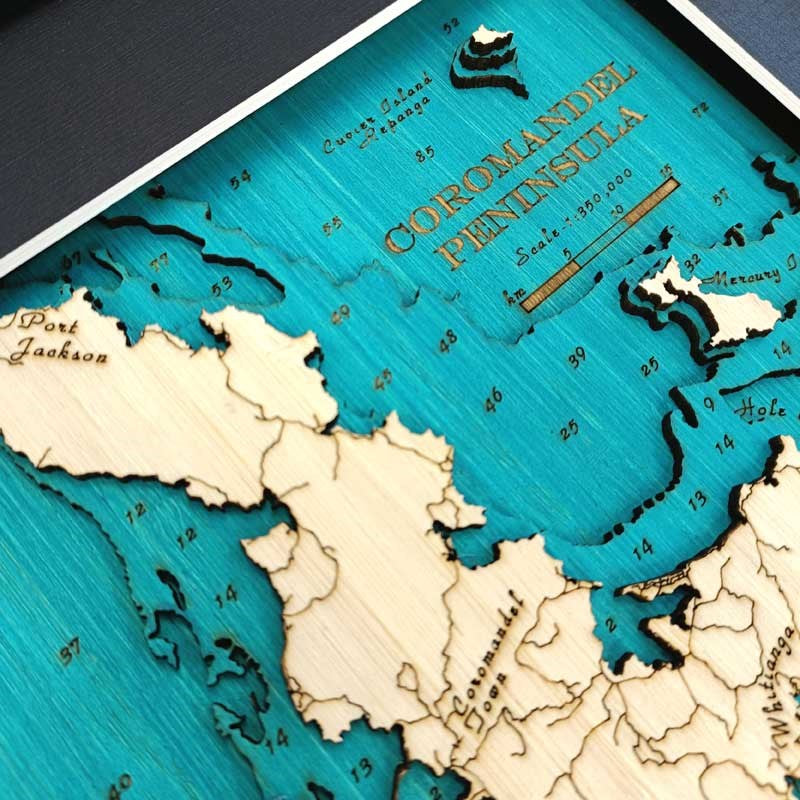 Coromandel Peninsula 3D Wooden Map - Small