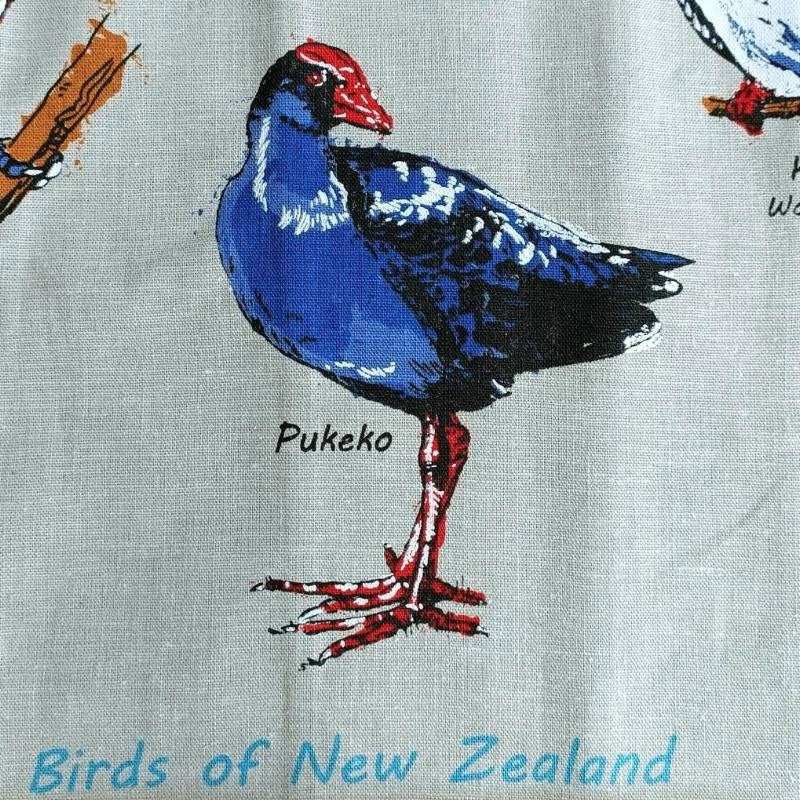 Birds of NZ Natural Flax Tea Towel