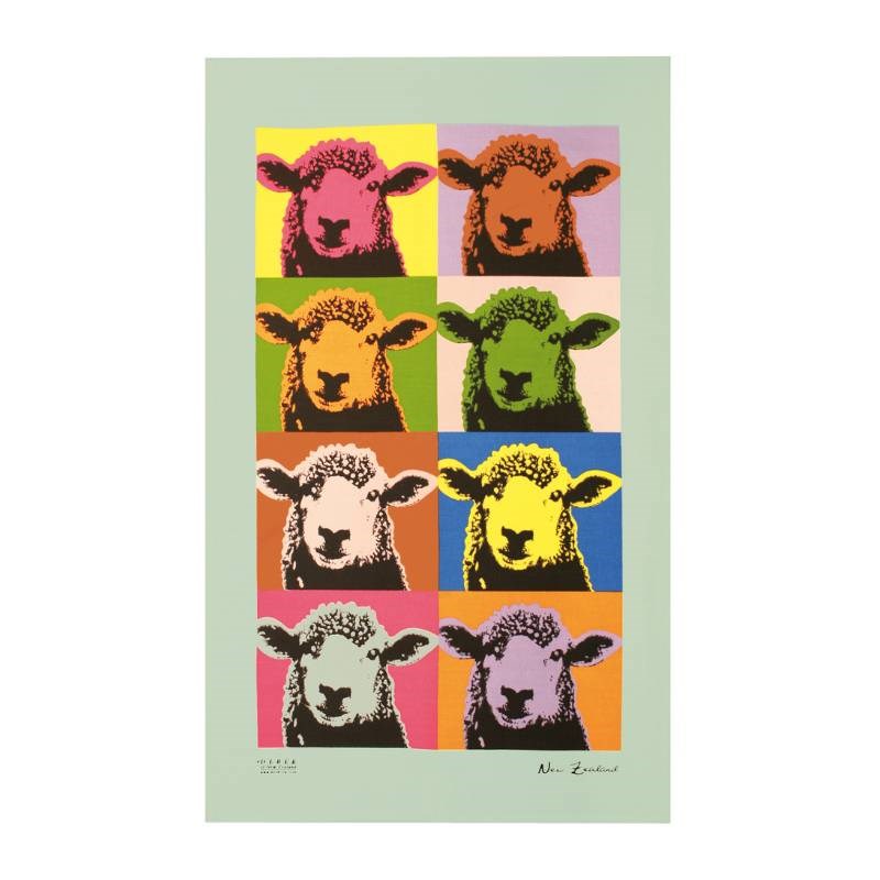 Pop Art Sheep Tea Towel