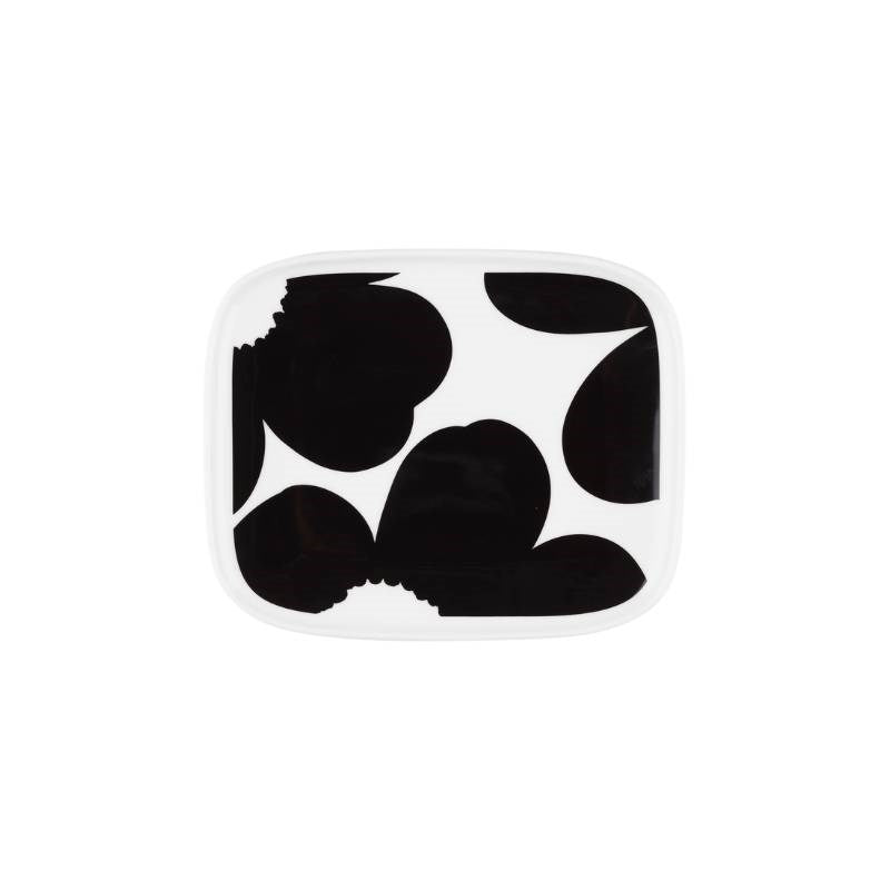 Iso Unikko Plate 15x12cm in white, black