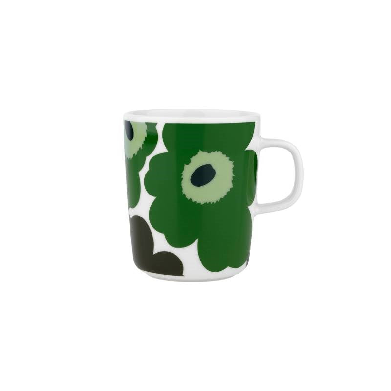 Unikko Mug 250ml in white, green, dark green