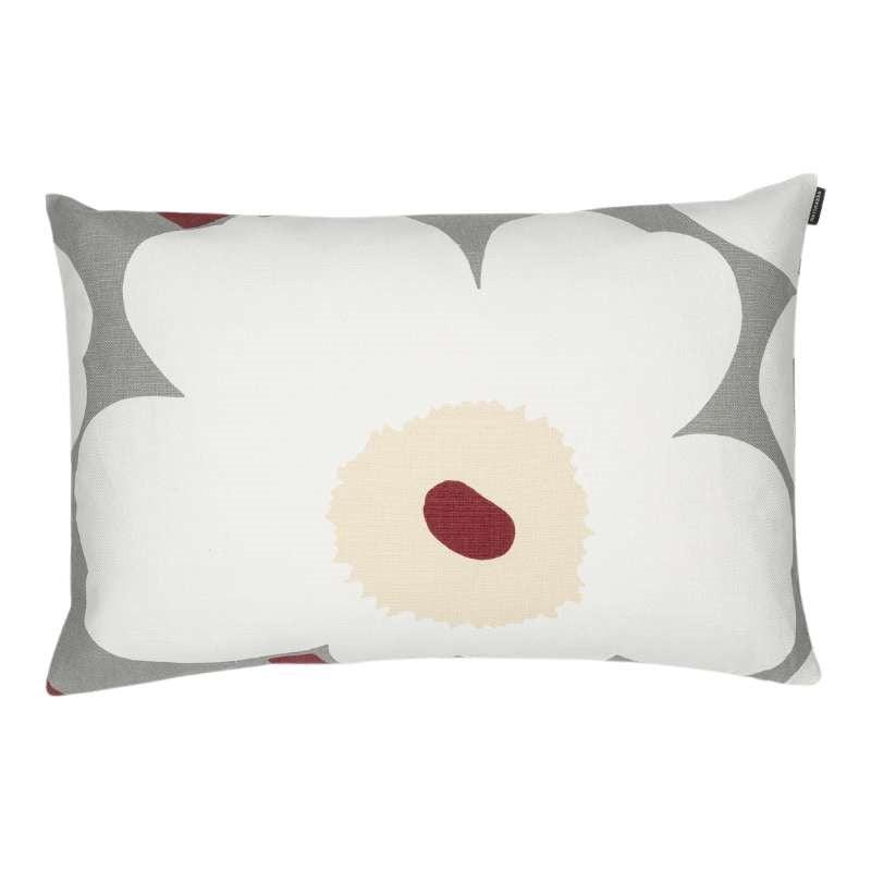 Unikko Cushion Cover 60x40cm in grey, brown, cream