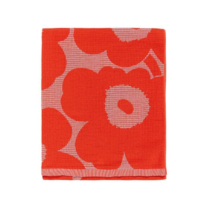 Unikko Waffle Beach Towel 100x180cm in red