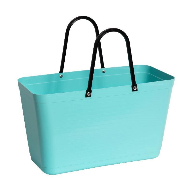 Hinza Green Plastic Bag in aqua