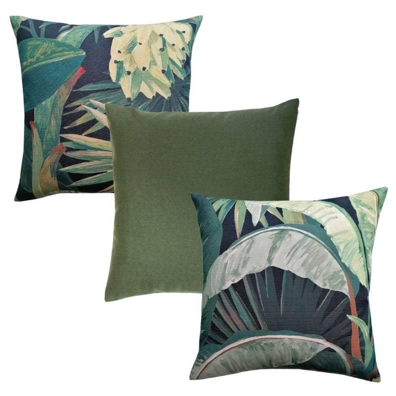 Tropicalia in midnight 3 Cushion Outdoor Bundle