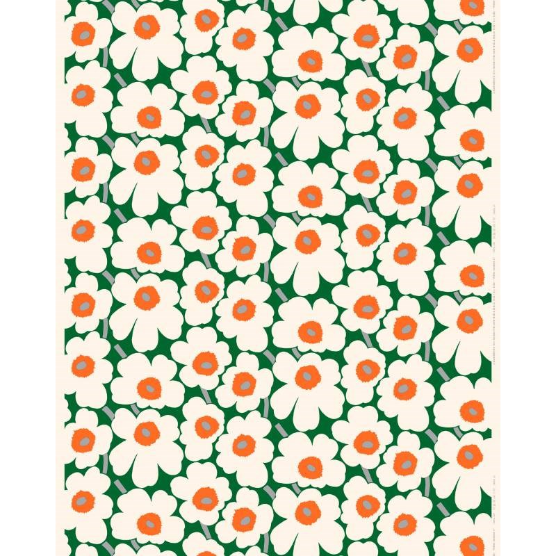 Pieni Unikko 2 Acrylic Coated Cotton Fabric in green