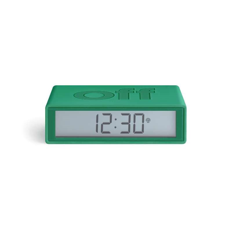 Lexon Flip+ Alarm Clock in green