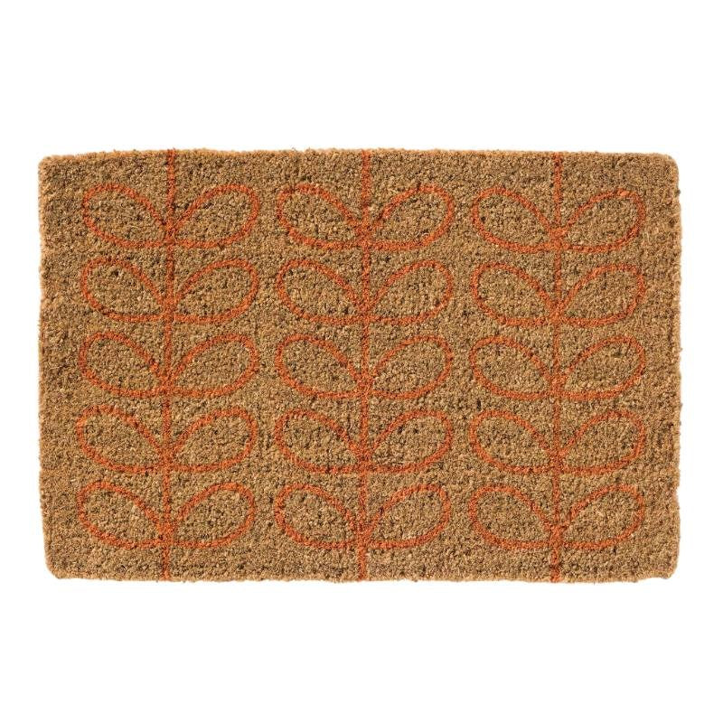 Linear Stem Doormat in orange