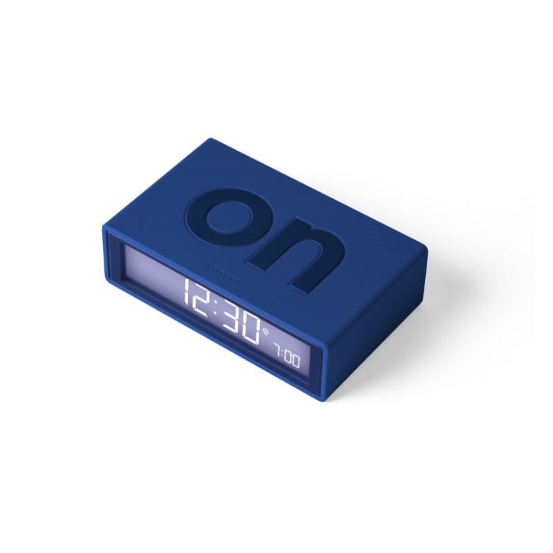 Lexon Flip+ Alarm Clock in dark blue