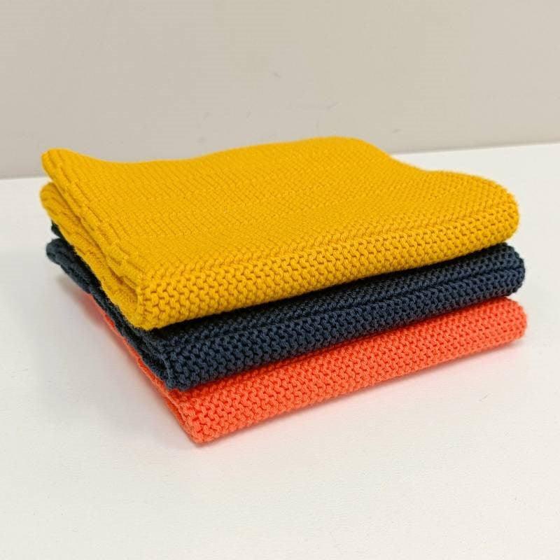 Sunset Organic Knitted Dishcloths - set of 3