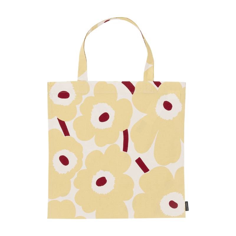 Pieni Unikko Tote Bag in cotton, yellow, red