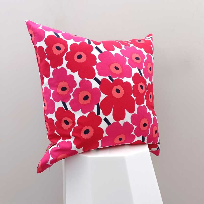 Mini Unikko Cushion Cover 50cm in red, pink