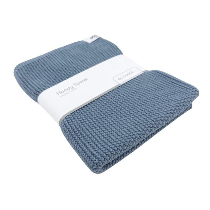 Organic Knitted Handy Towel in denim