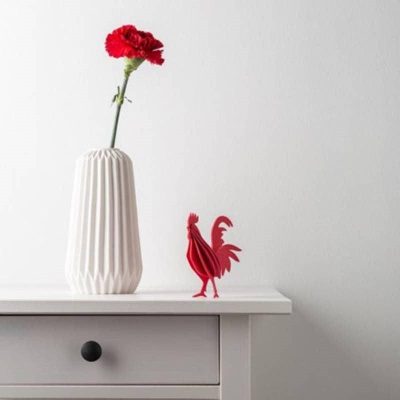 Lovi Rooster 10cm in bright red