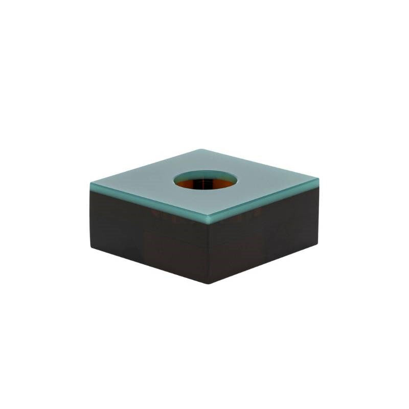 Flux Tealight Holder in green, brown