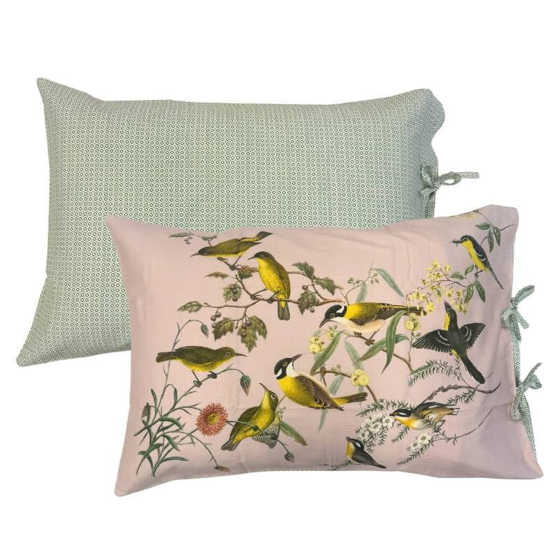 Yellow Birds Pillowcase Pair
