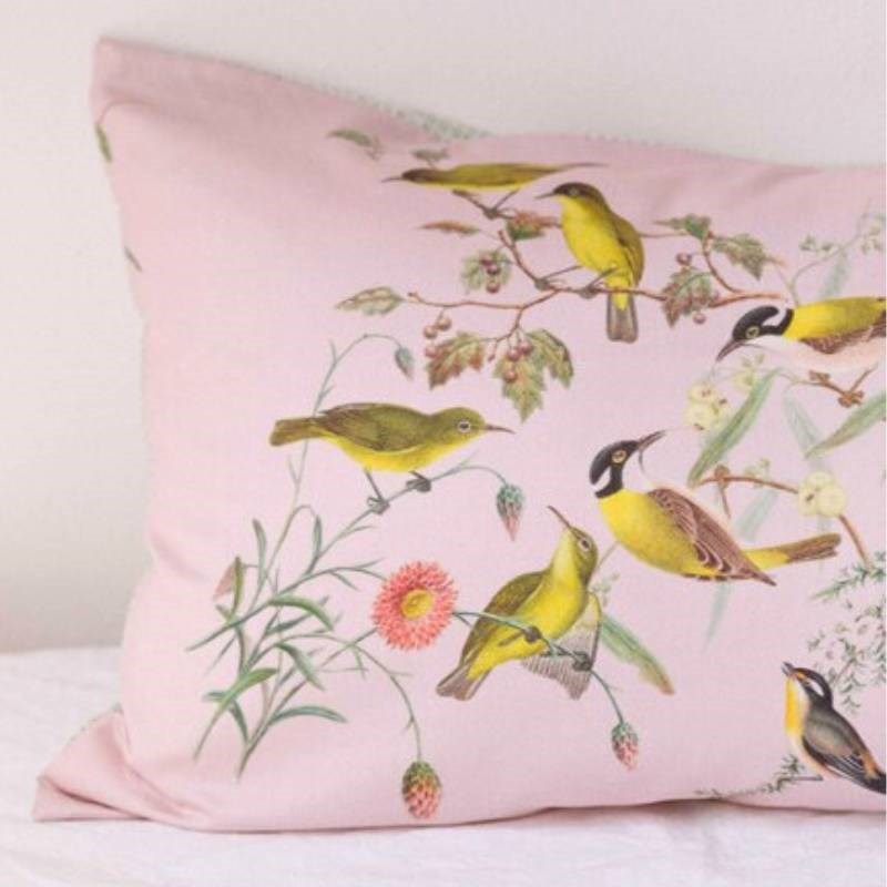 Yellow Birds Pillowcase Pair