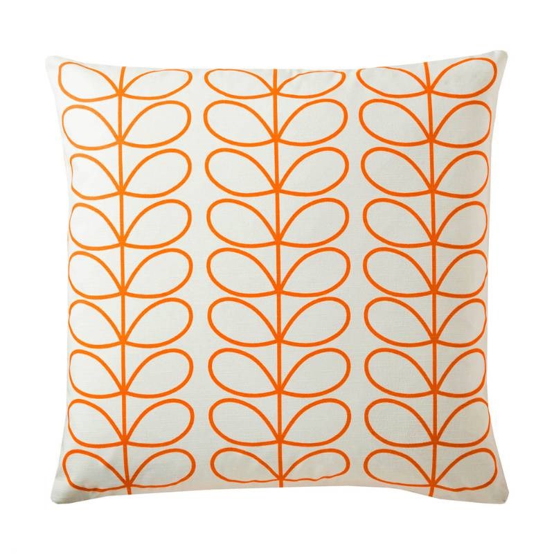 Small Linear Stem Cushion Cover 50cm in persimmon