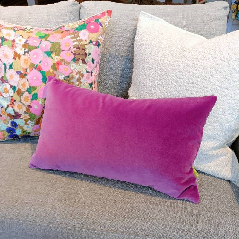 Varese Velvet Cushion Cover 50x30cm in mauve