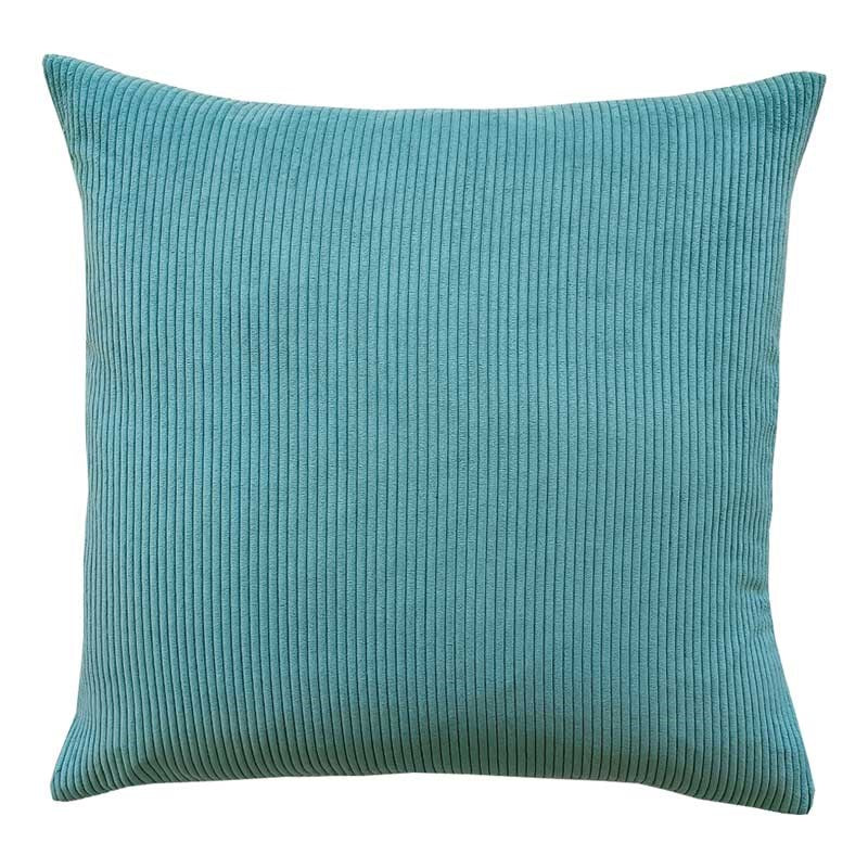 Lucio Velvet Corduroy Cushion Cover 50cm in peacock Bolt of Cloth