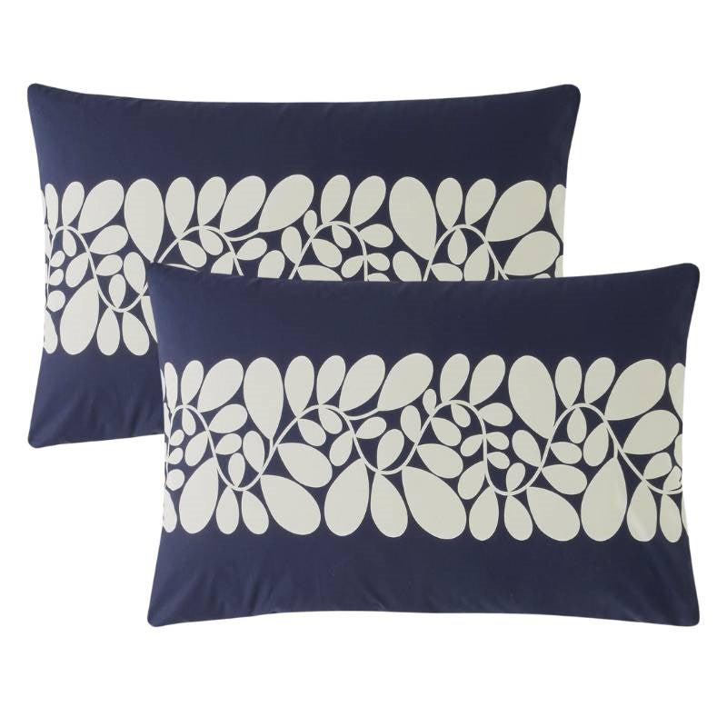 Sycamore Stripe Pillowcase Pair 50x75cm in space blue