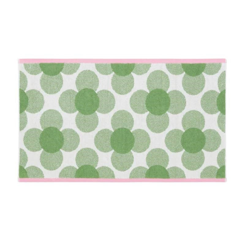 Retro Flower Bath Mat in clover