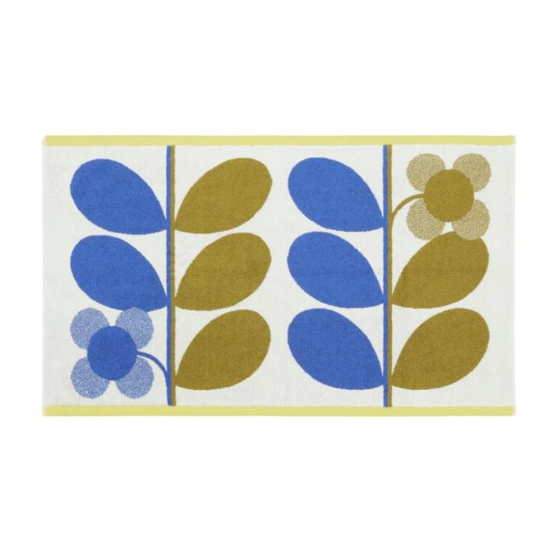 Stem Bloom Duo Bath Mat in blue, fawn