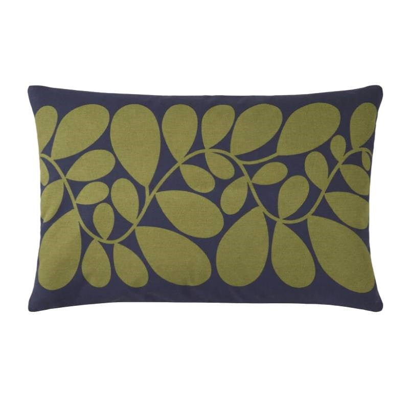 Sycamore Stripe Cushion Cover 60x40cm in space blue, olive