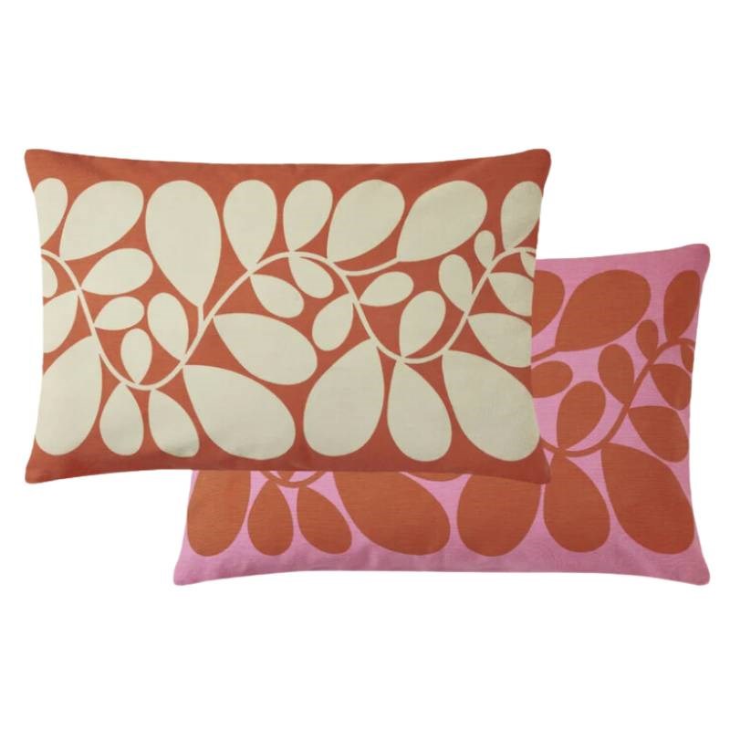 Sycamore Stripe Cushion Cover 60x40cm in tomato, pink