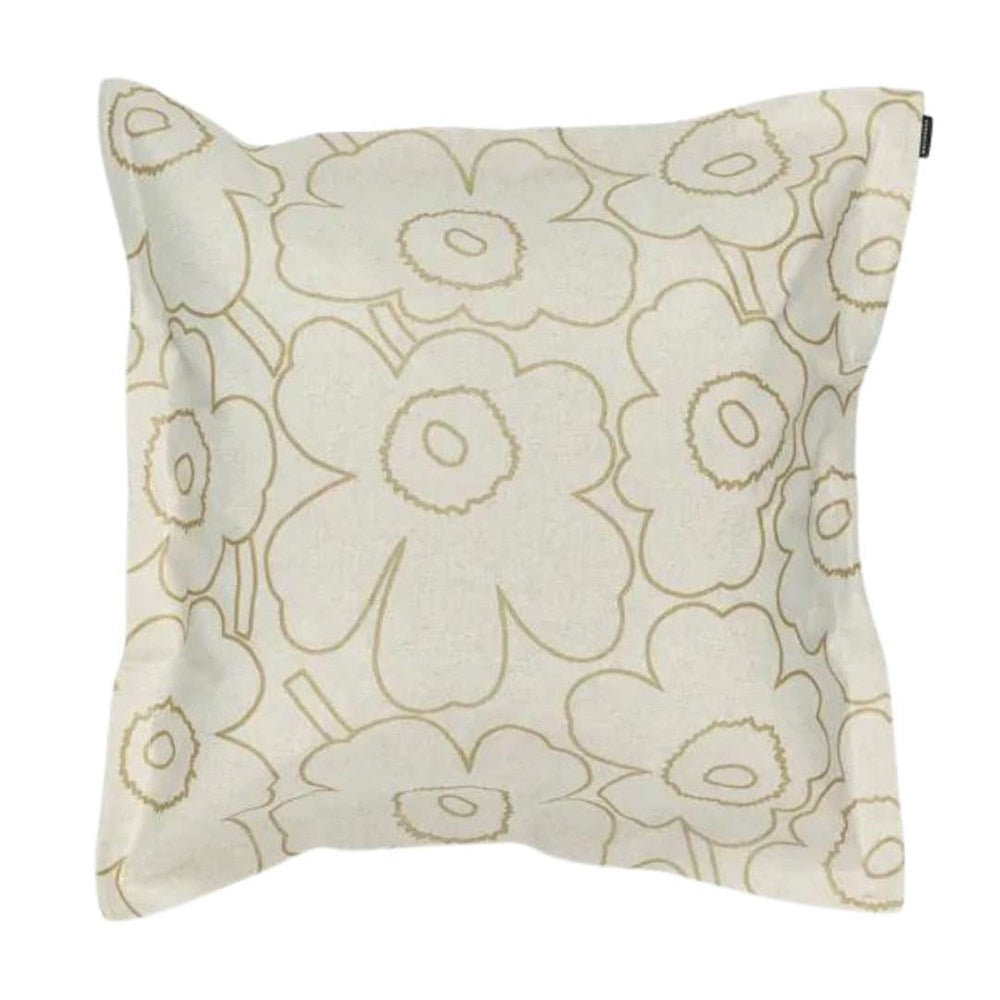 Pieni Piirto Unikko Cushion Cover 50cm in linen, straw