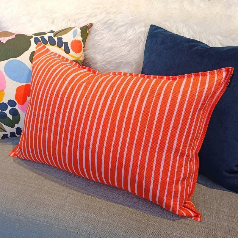 Piccolo Cushion Cover 60x40cm in warm orange, pink