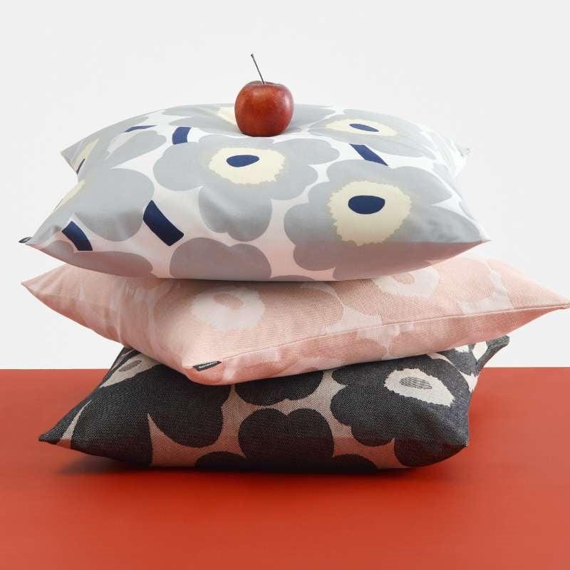 Pieni Unikko Cushion Cover 47cm in off white, charcoal, sand