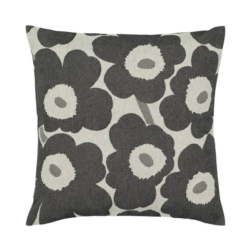 Pieni Unikko Cushion Cover 47cm in off white, charcoal, sand