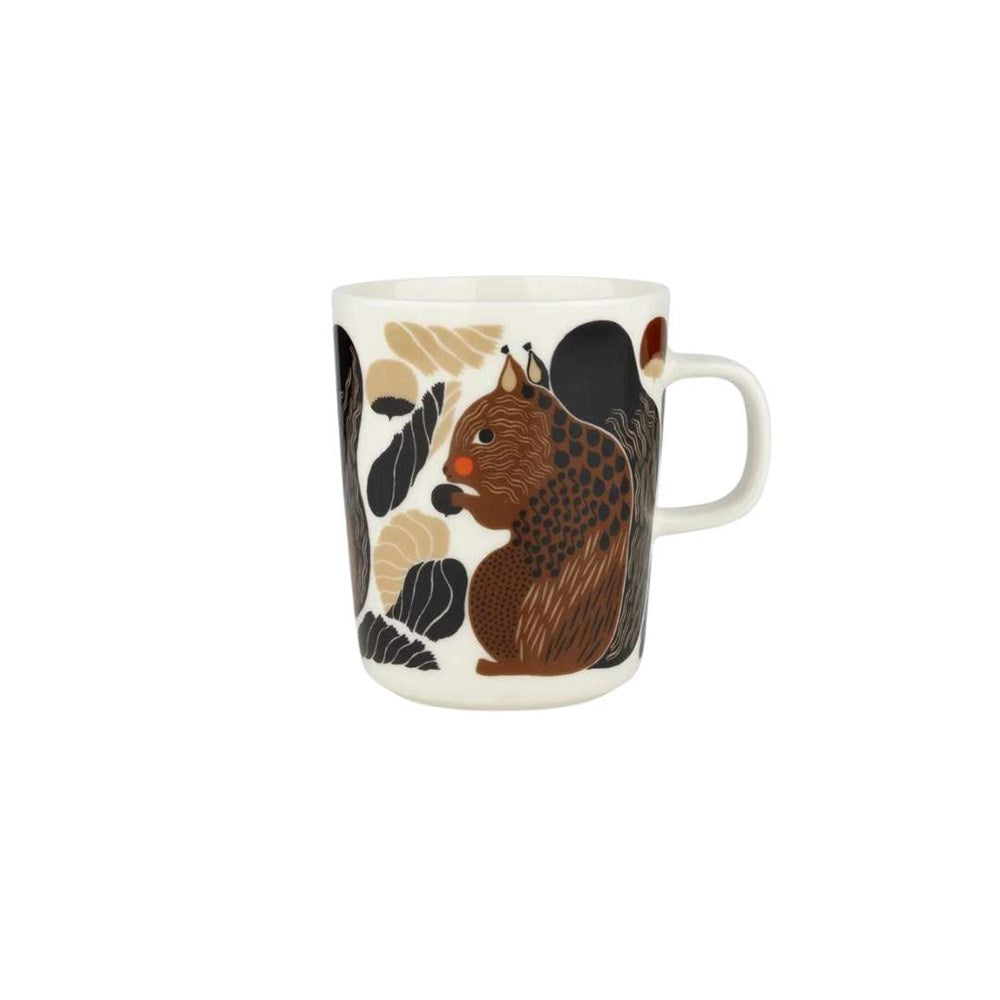 Oiva Kurre Mug 250ml in white, brown, green