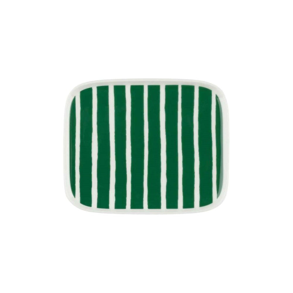 Oiva Piccolo Plate 15x12cm in white, green