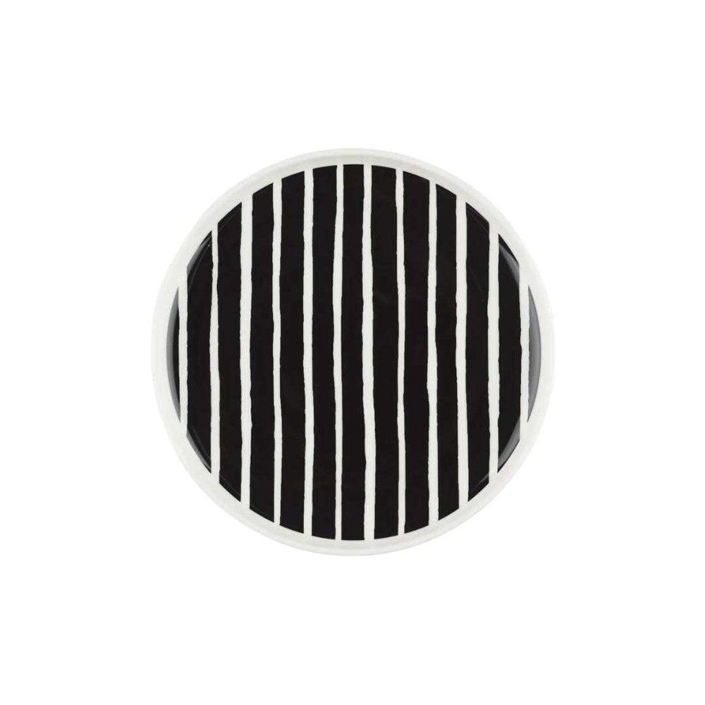 Oiva Piccolo Plate 20cm in white, black