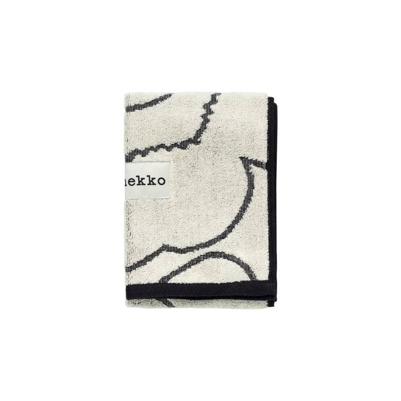 Piirto Unikko Guest Towel 30x50cm in ivory, black