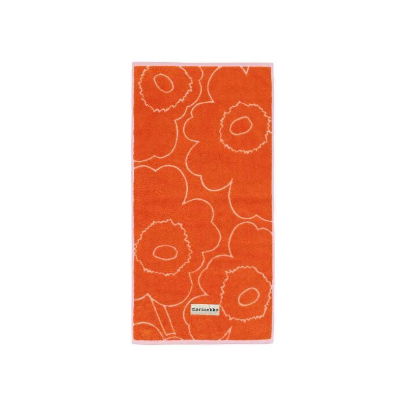 Piirto Unikko Hand Towel 50x100cm in burnt orange, pink