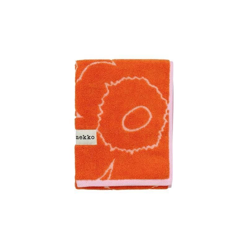 Piirto Unikko Hand Towel 50x100cm in burnt orange, pink