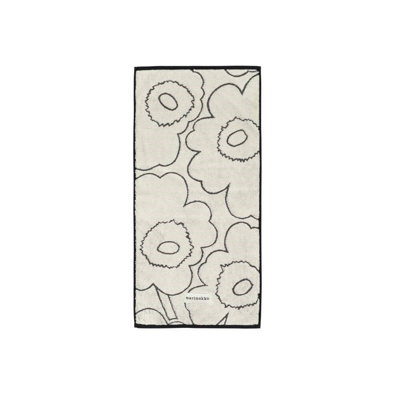 Piirto Unikko Hand Towel 50x100cm in ivory, black