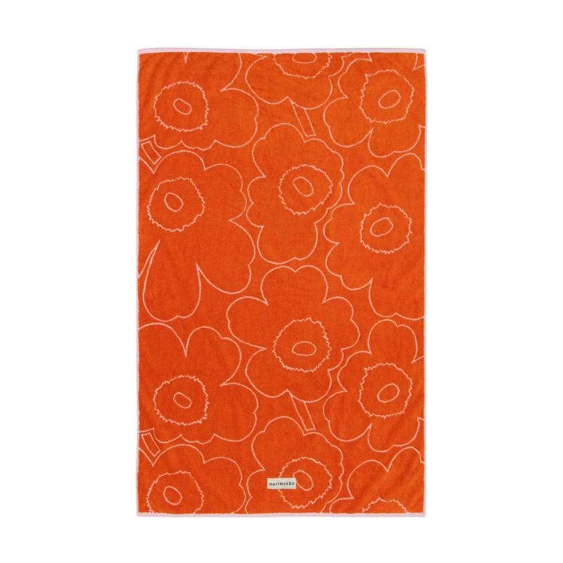 Piirto Unikko Bath Sheet 100x160cm in burnt orange, pink