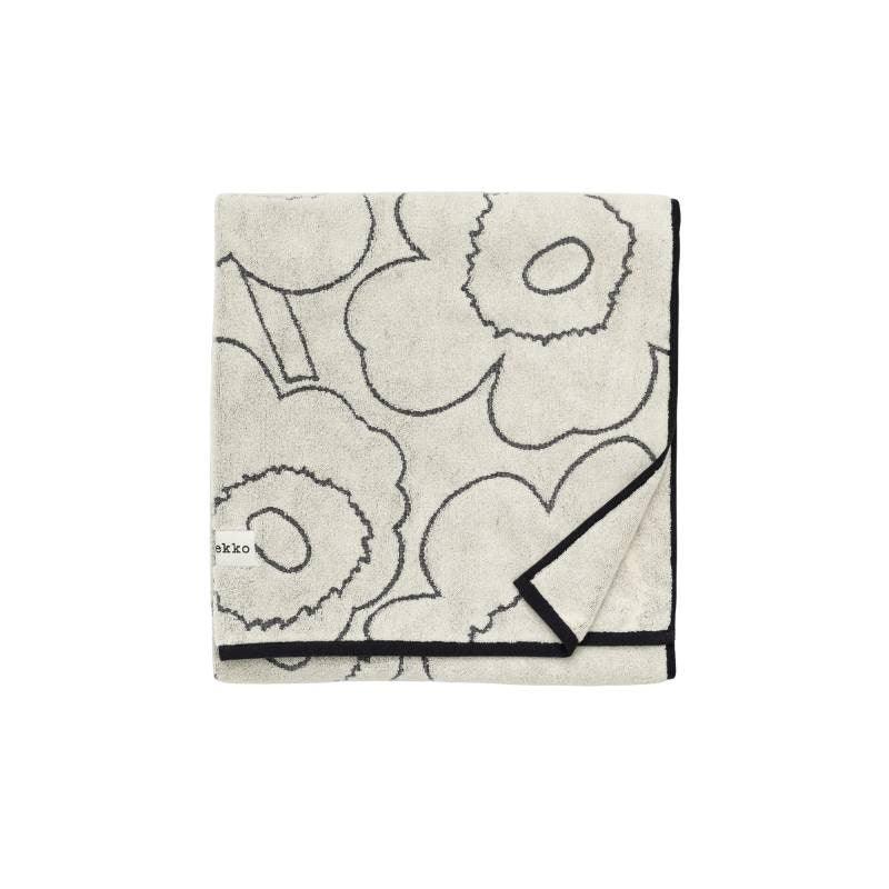 Piirto Unikko Bath Sheet 100x160cm in ivory, black