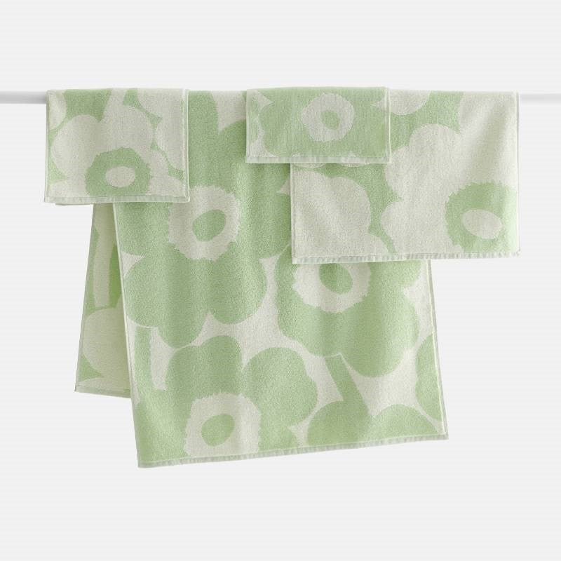 Unikko Guest Towel 30x50cm in off white, sage