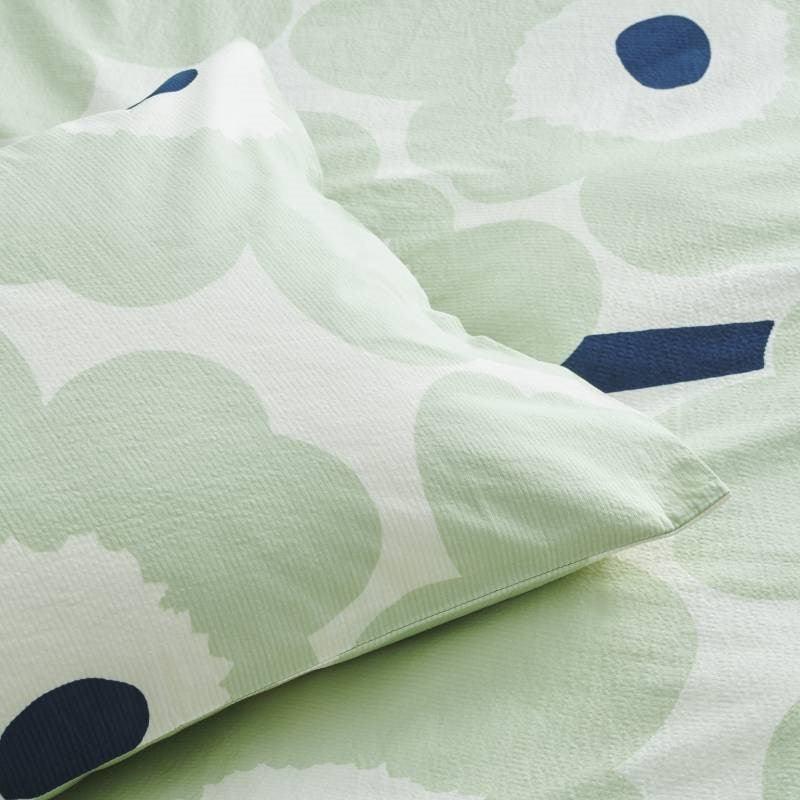 Unikko Pillowcase 50x70/75cm in off white, sage, dark blue