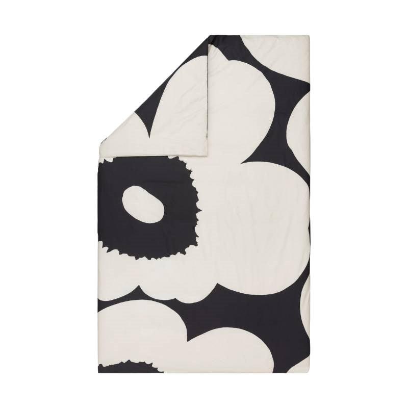 Iso Unikko Duvet Cover 210x210cm in off white, charcoal