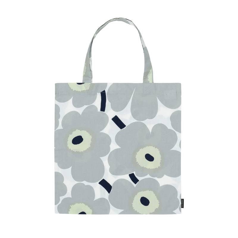 Pieni Unikko Tote Bag 44x43cm in cotton, grey, sand